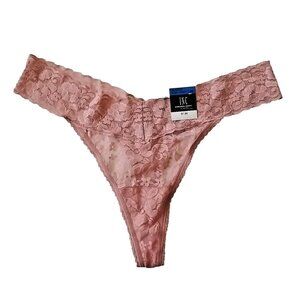NWT INC Thong Pink Floral Lace SIZE XL